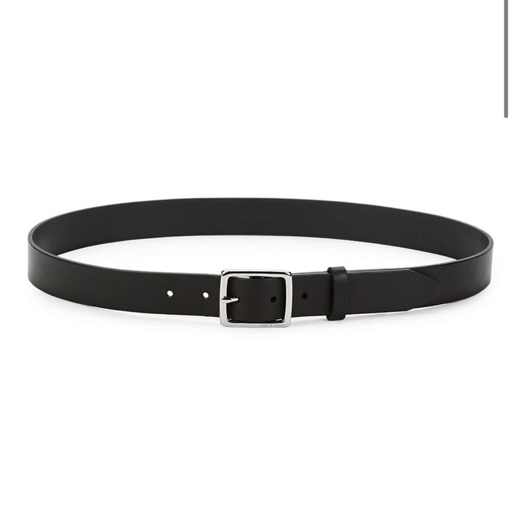 Rag & Bone Boyfriend Black Leather Belt